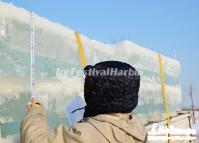 An Ice Sculpture is Measuring the Ice