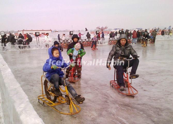 ice cycling at harbin songhua river ice and snow happy ice cycling at harbin songhua river ice and snow happy