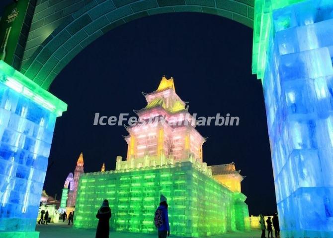 The Night of Harbin during the Ice Festival 2014 