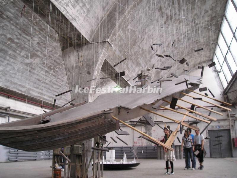 A Big Boat Sculpture in 798 Art Zone