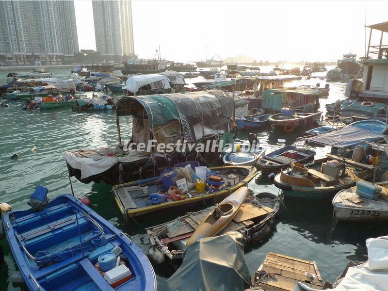 Boats at the Aberdeen Floating Village