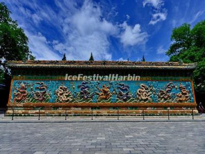 Nine-dragon Wall in Beijing Beihai Park