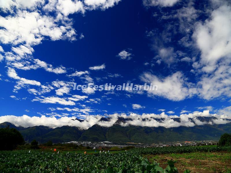 A Distance View of the Cangshan Mountain in Dali