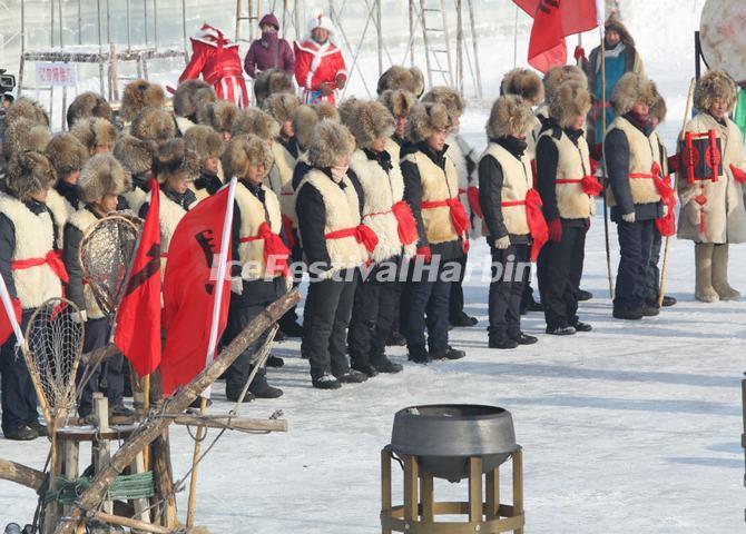 Ceremony of the Winter Fishing Festival in Chagan Lake