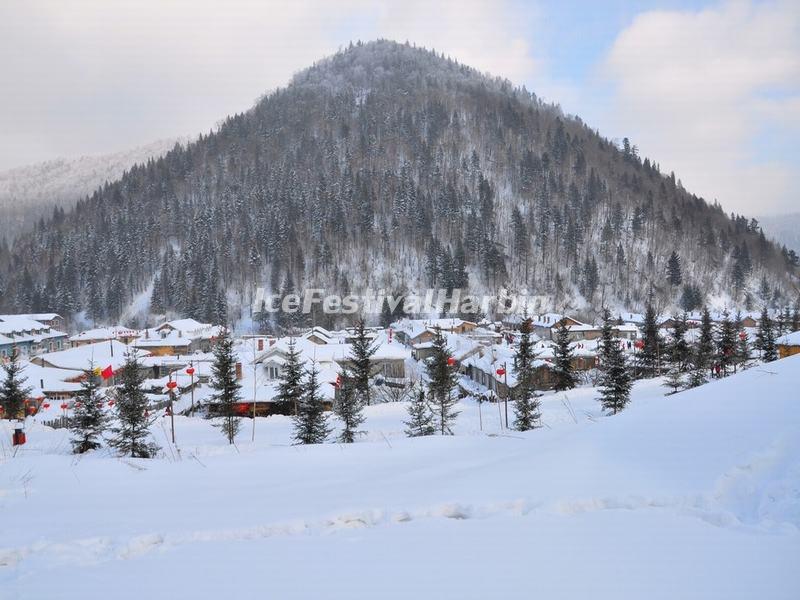 The Datuzi (Big Baldicoot) Mountain in China's Snow Town