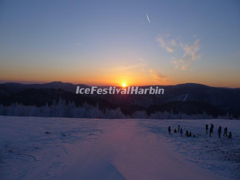 China's Snow Town Yangcao Mountain