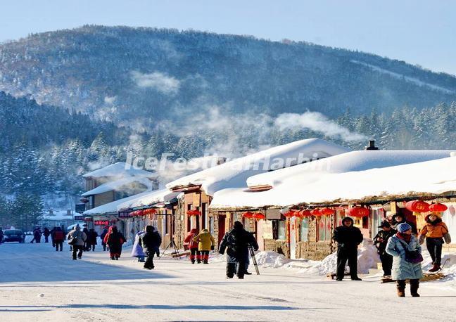 Street in China's Snow Town