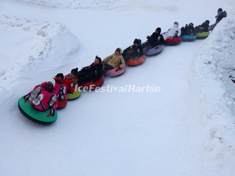 China's Snow Town Snow Tubing
