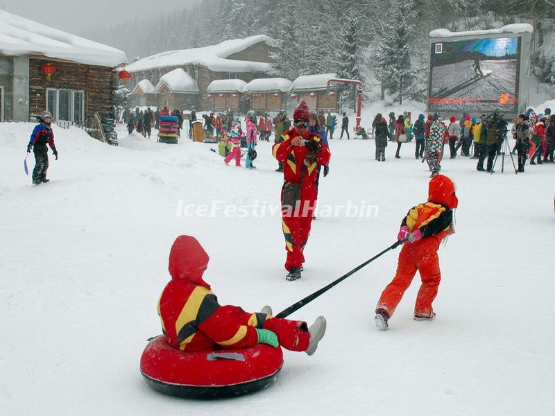China's Snow Town Snow Tubing