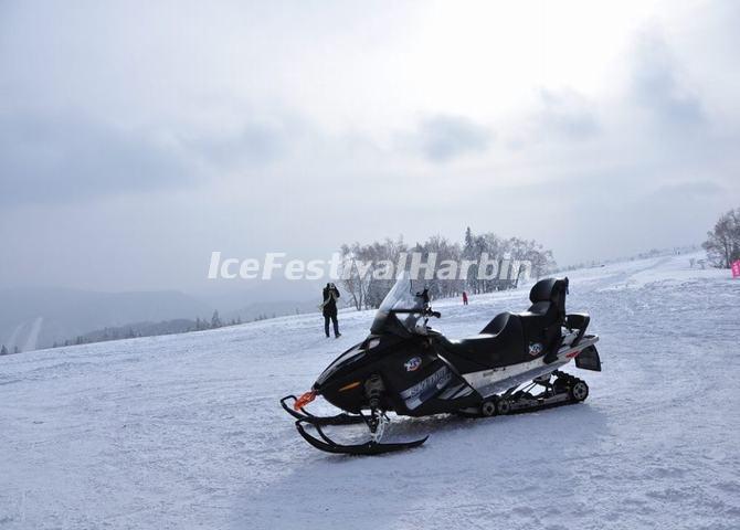Snowmobiling in China's Snow Town, Mudanjiang, Heilongjiang Province