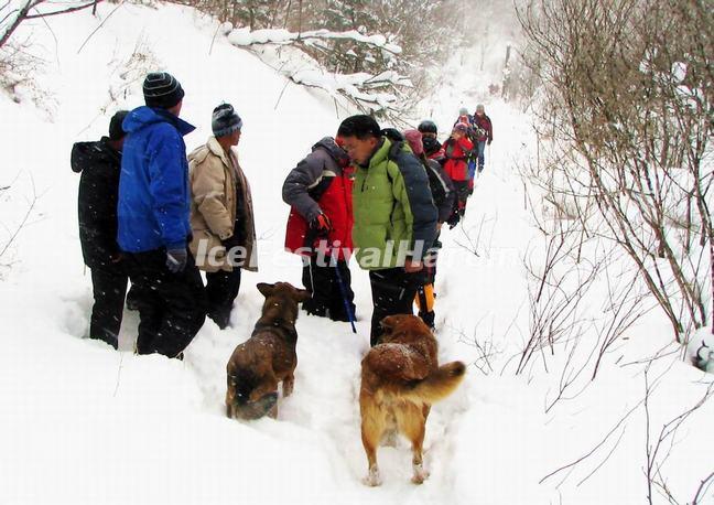 Snow Hiking in China's Snow Town