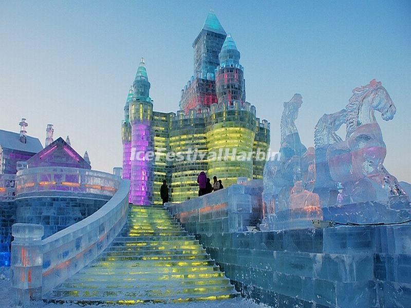 Ice Buildings in Harbin Ice and Snow World 2015