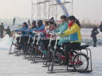 Ice Bicycles in Harbin Ice and Snow World 2015