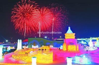 Harbin Ice and Snow World New Year Fireworks