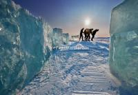 Workers Haul the Ice