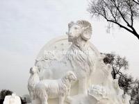Snow Sculpture - Lucky Rams Bringing Bliss