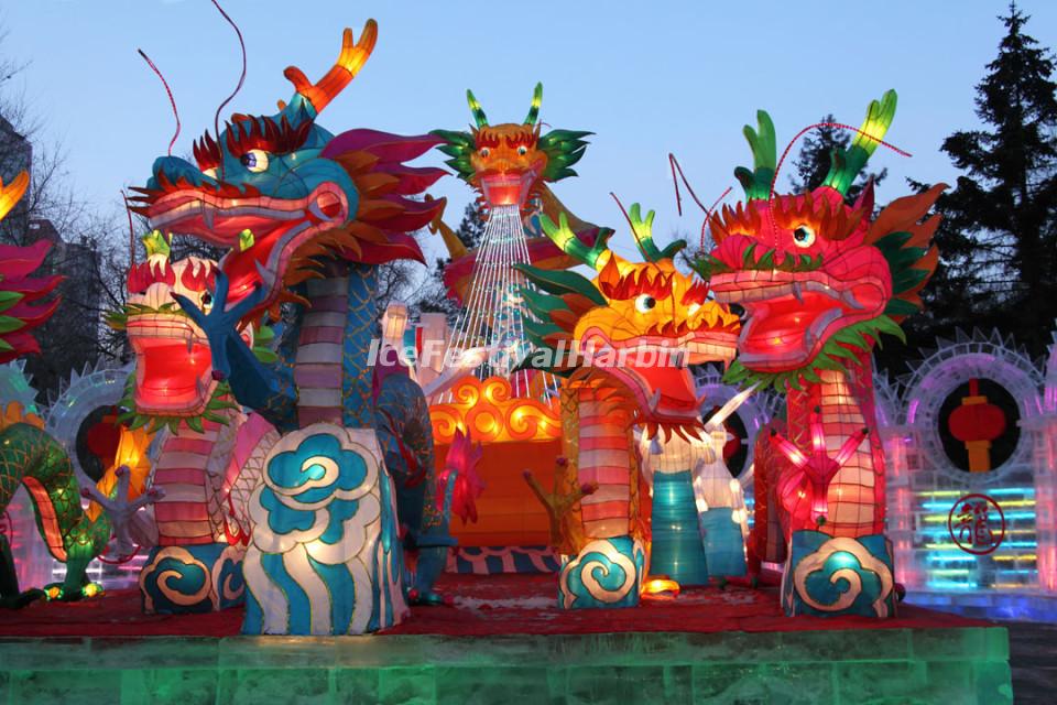 Ice Lanterns in Harbin Zhaolin Park