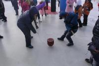 Spinning Top on Ice in Harbin