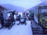 Snowmobiles in China's Snow Town 