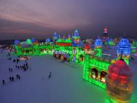 Harbin Ice Festival Panoramic View 