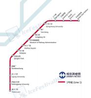 Harbin Metro Map Line 1