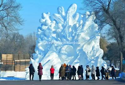 snow sculpture - dancing swans 