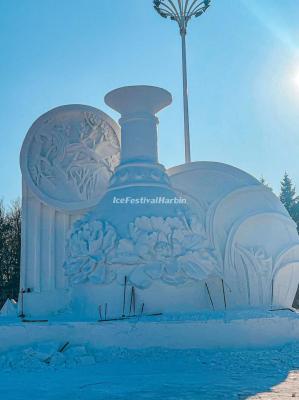 Snow Sculpture - blue and white porcelain