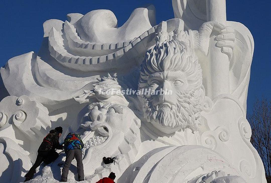 Black Wukong - Snow Sculpture 
