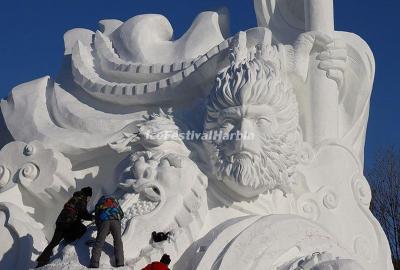 Black Wukong - Snow Sculpture 
