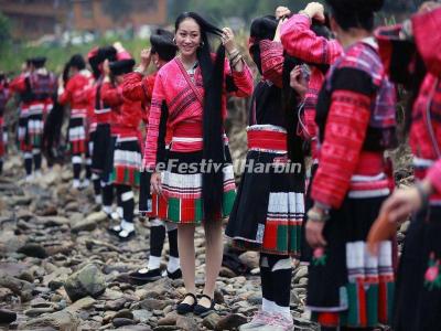 Huangluo Yao Ethnic Village Long Hair Women