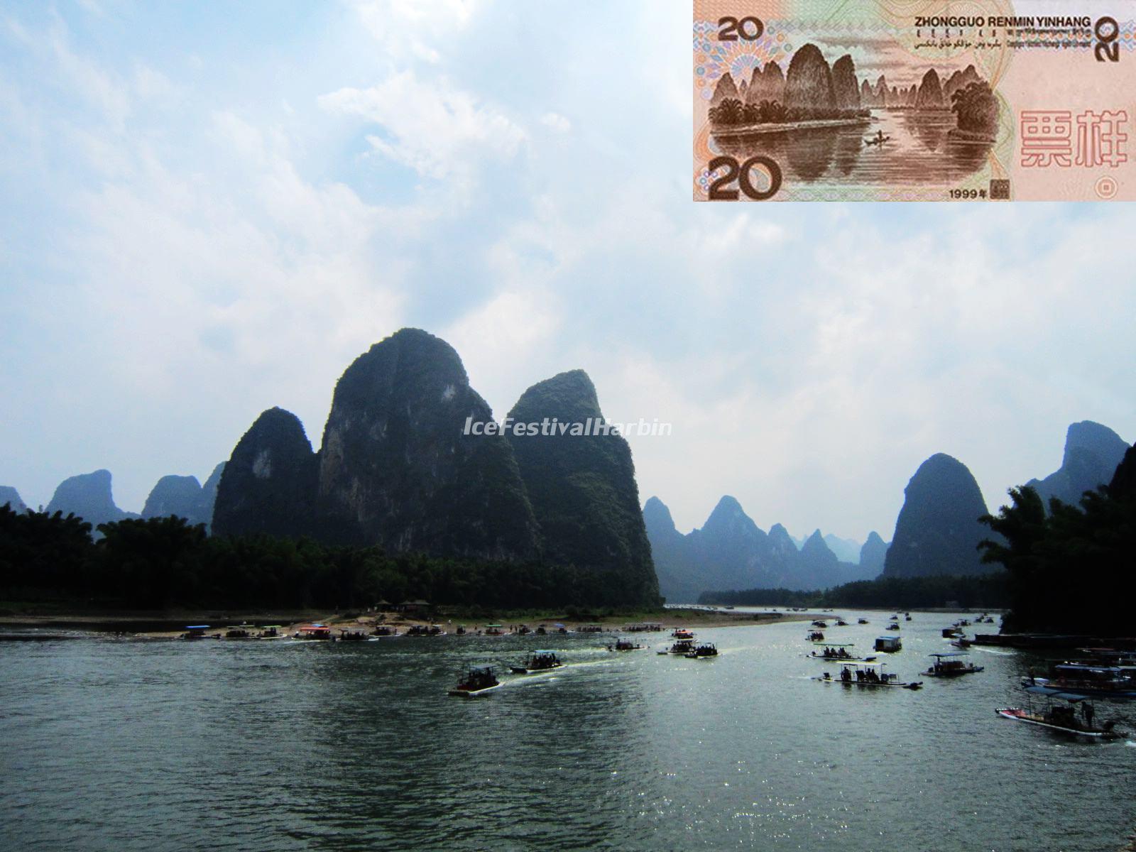 The Background of RMB 20yuan is Li River