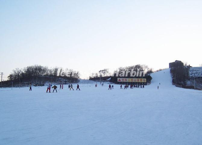 The Erlongshan Ski Resort in Binxian County of Harbin