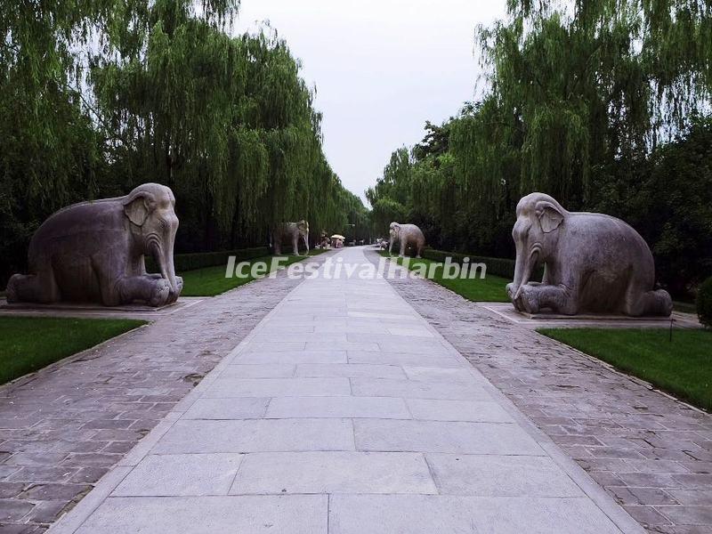 Ming Tombs Sacred Way Stone Carving-Elephants