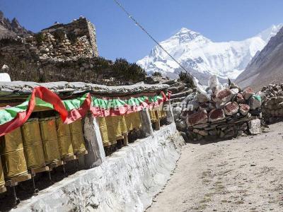 Rongbuk Monastery and Mt. Everest