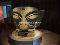 The Bronze Mask in Sanxingdui Museum, China