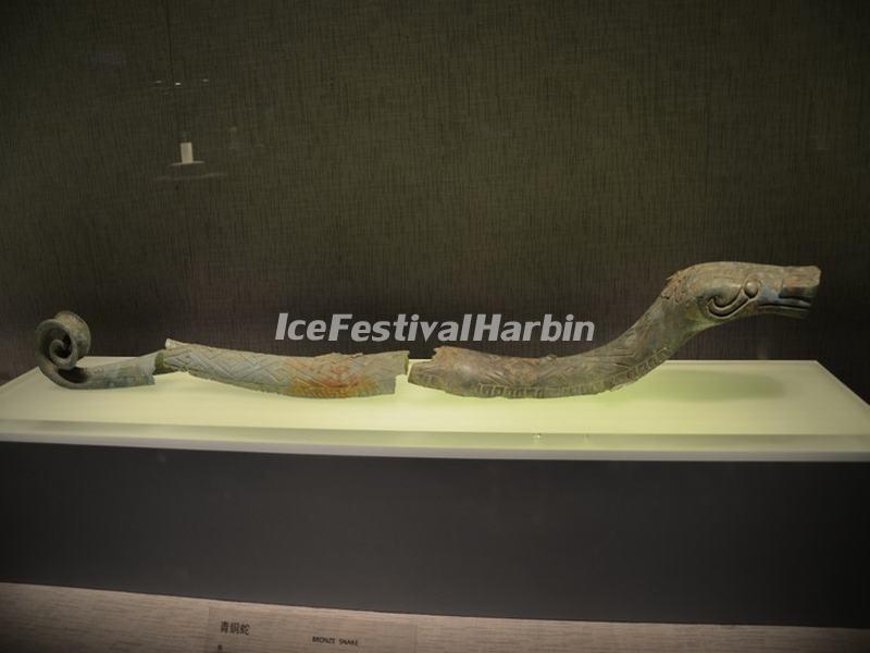 The Bronze Snake in Guanghan Sanxingdui Museum