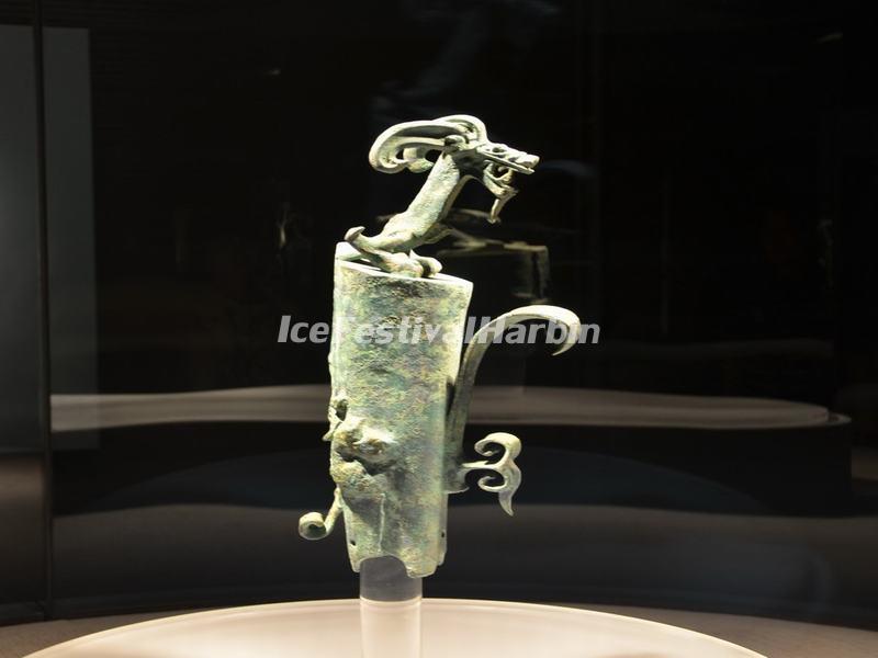 Bronze Dragon in Sanxingdui Museum, Guanghan City, Sichuan