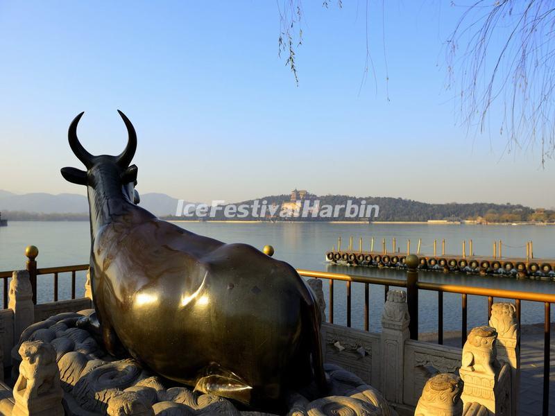 The Bronze Ox in Summer Palace Beijing 