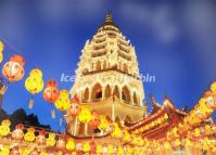 The Seven-Story Buddhist Tower in Harbin Temple of Bliss