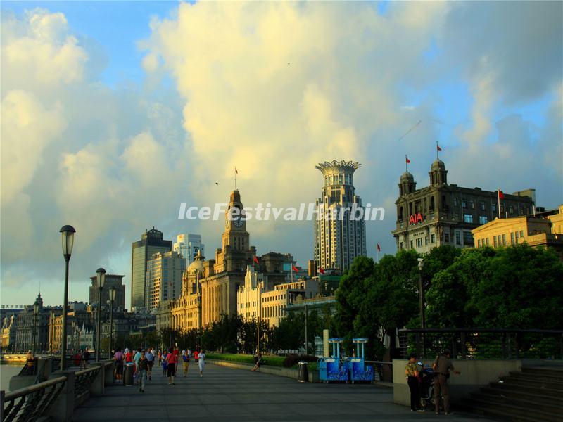 Landscape in the Bund of Shanghai