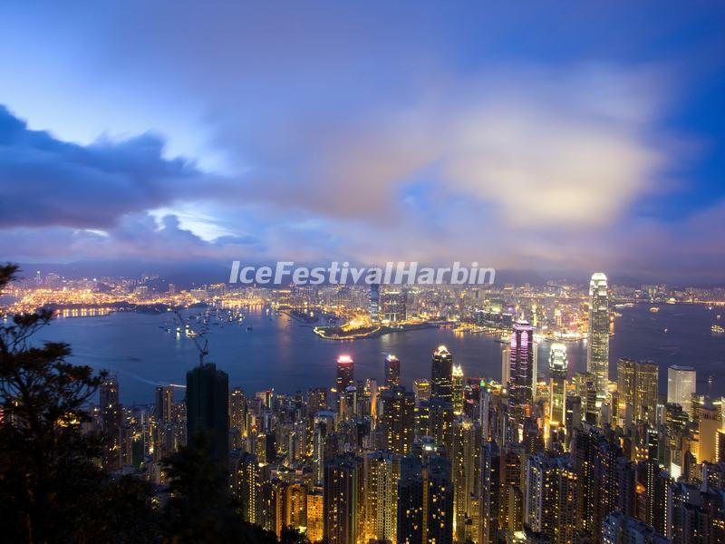 Victoria Harbor in the Evening