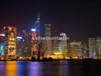 HK Victoria Harbour Night Scene