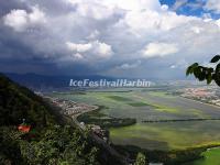 An Overlook at the Dian Lake from Kunming Western Mountains