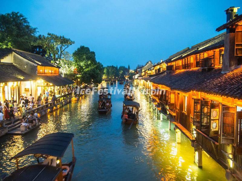 Wuzhen Water Town Nightscape Wuzhen Water Town Tongxiang Jiaxing Wuzhen Water Town Nightscape Wuzhen Water Town Tongxiang Jiaxing