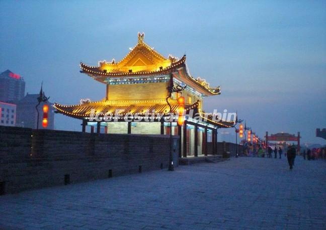 Xian City Wall in the Evening