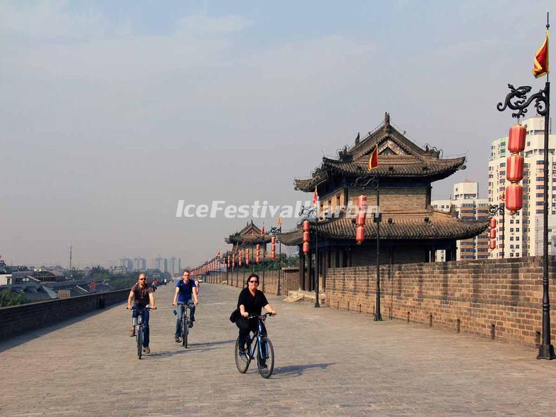 Biking in Xian City Wall