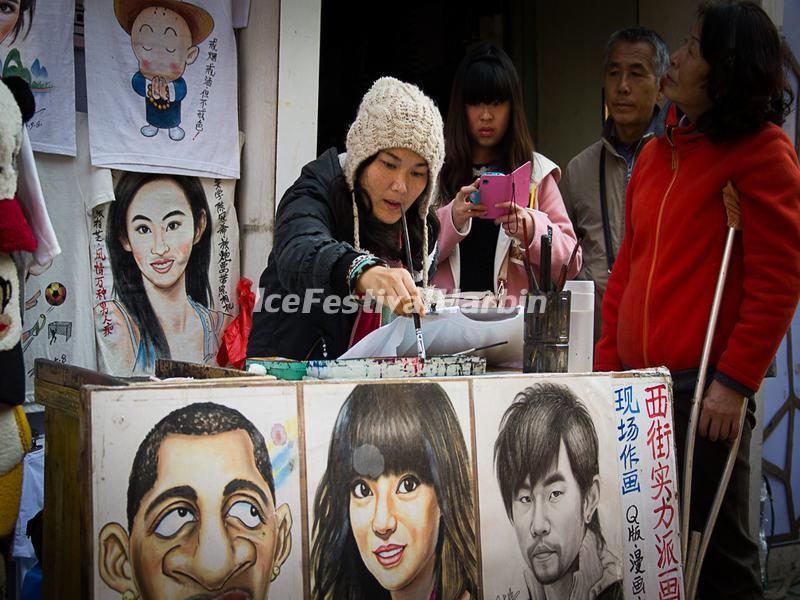 Painter in Yangshuo West Street