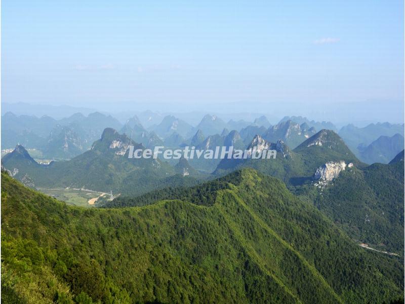 A View from Guilin Yao Mountain