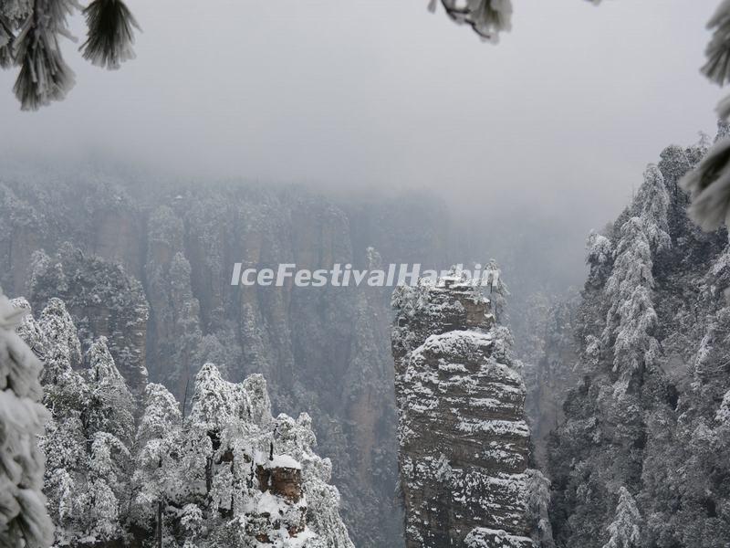 Yellow Stone Village in Winter, Zhangjiajie