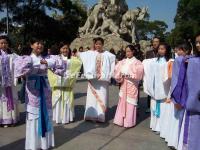 Girls in Han Dynasty Garments in Yuexiu Park